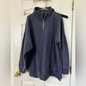 Sloppy Joe Essential Clothing Diana Zip Neck Sweatshirt